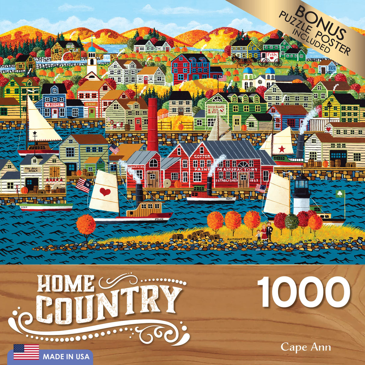 RoseArt - Home Country- Cape Ann - 1000 Piece Jigsaw Puzzle for Adults RoseArt