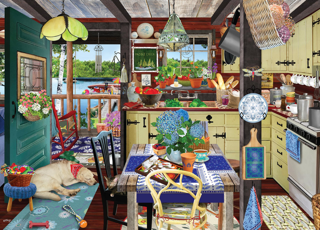 Ceaco - Tracy Flickinger - Lake Cottage - 1000 Piece Jigsaw Puzzle Ceaco