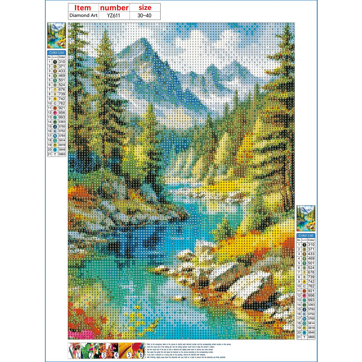 DPHERO Snowy Mountain Diamond Painting Kits for Beginners Adults,5D DIY Forest Diamond Art Kits,Round Full Drill Stream Diamond Painting Art,DIY Painting by Numbers Diamond Art Painting 12x16 inch DPHERO