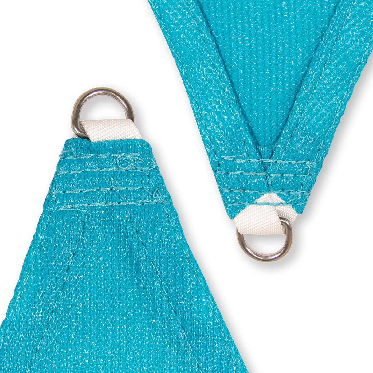 ShadeMart 10' x 10' x 14.1' Turquoise Right Triangle Sun Shade Sail UPF50 Canopy Fabric Cloth Screen, Water Air Permeable & UV Resistant, Heavy Duty, Carport Patio Outdoor - (We Customize Size) ShadeMart