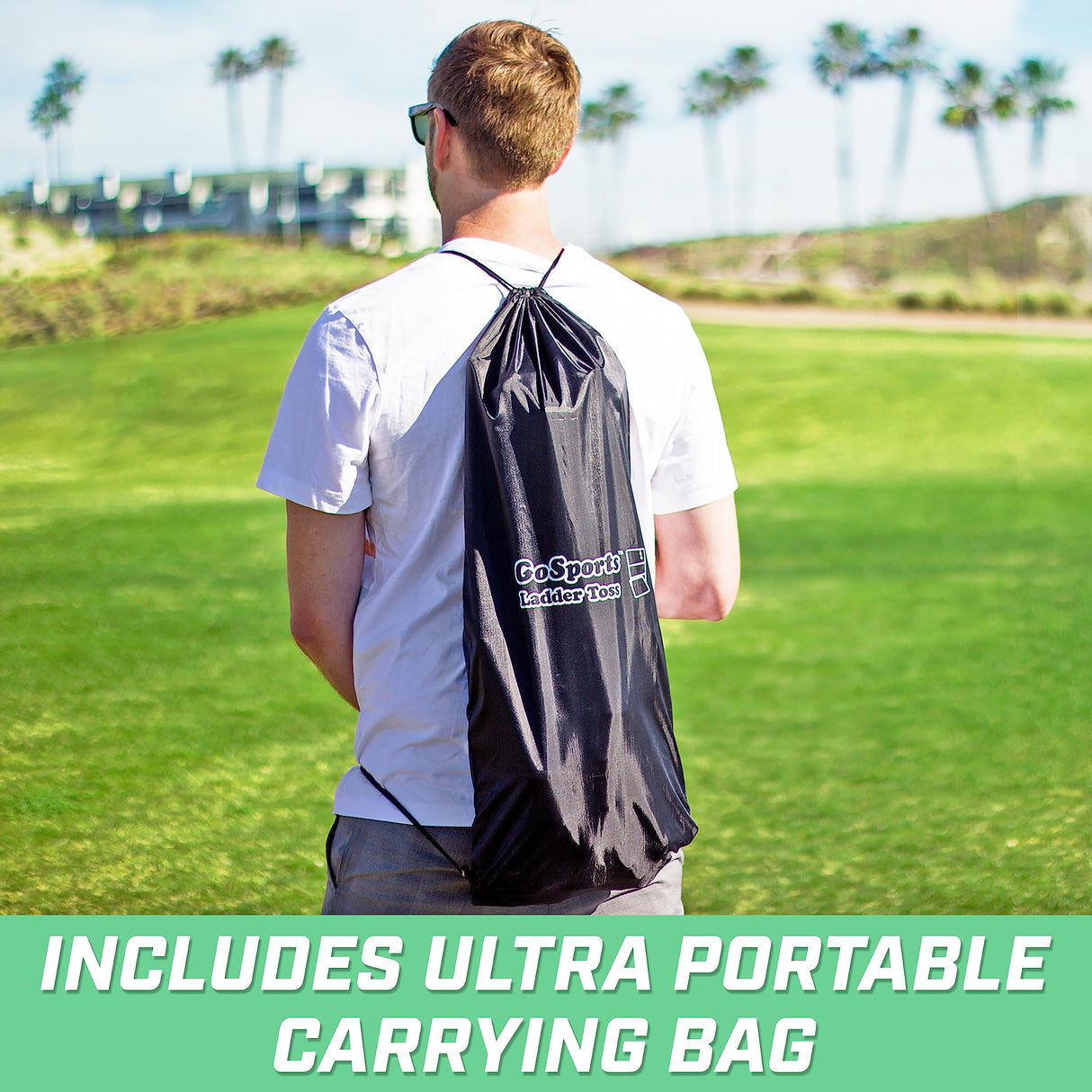 GoSports Indoor/Outdoor Ladder Toss Game Set with 6 Rubber Bolos, Carrying Case and Score Trackers GoSports