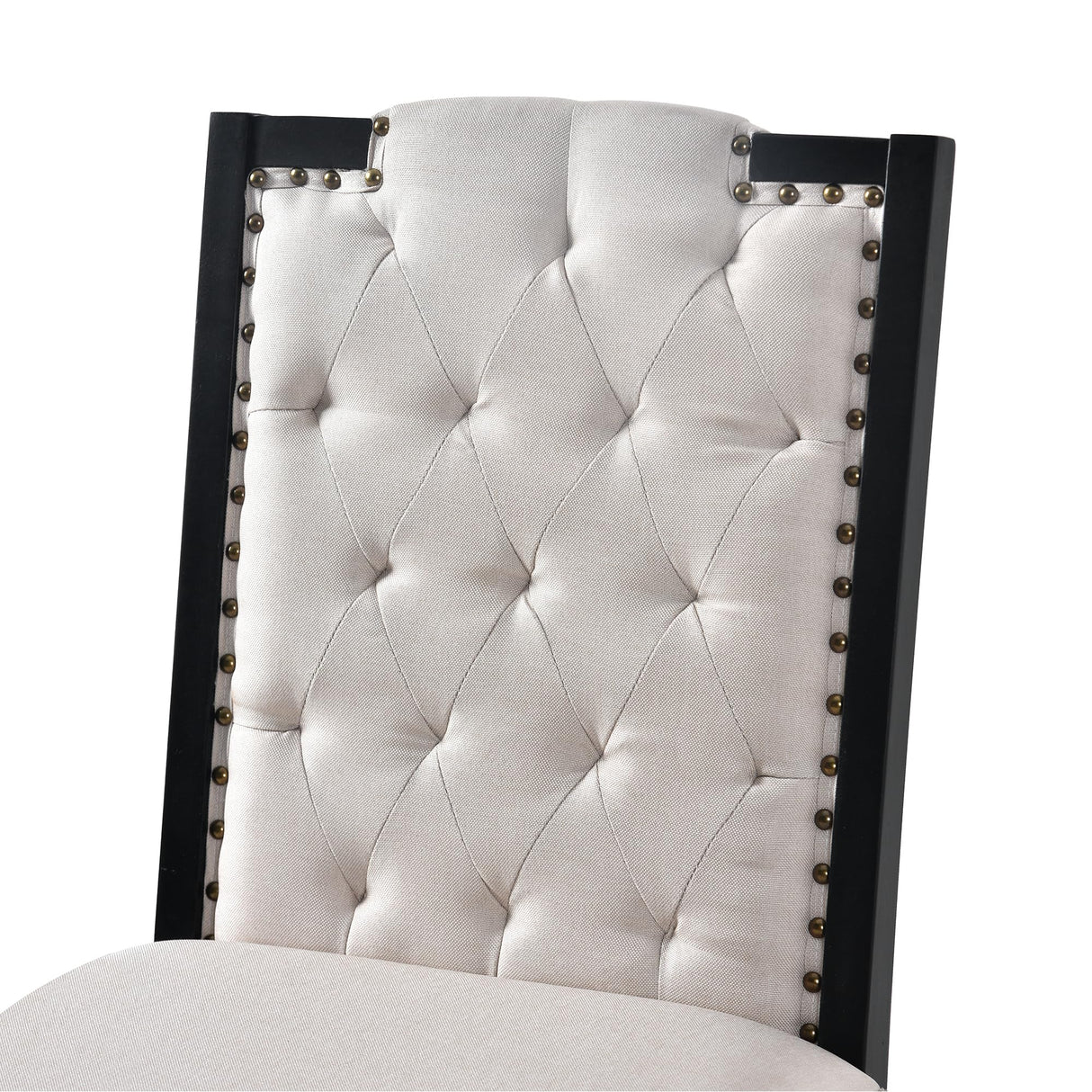 Merax 6-Piece Dining Table Set, 60" Solid Wood Rectangular Table with 4 Upholstered Chairs and 1 Bench, Modern Farmhouse for Kitchen Room, Black Merax