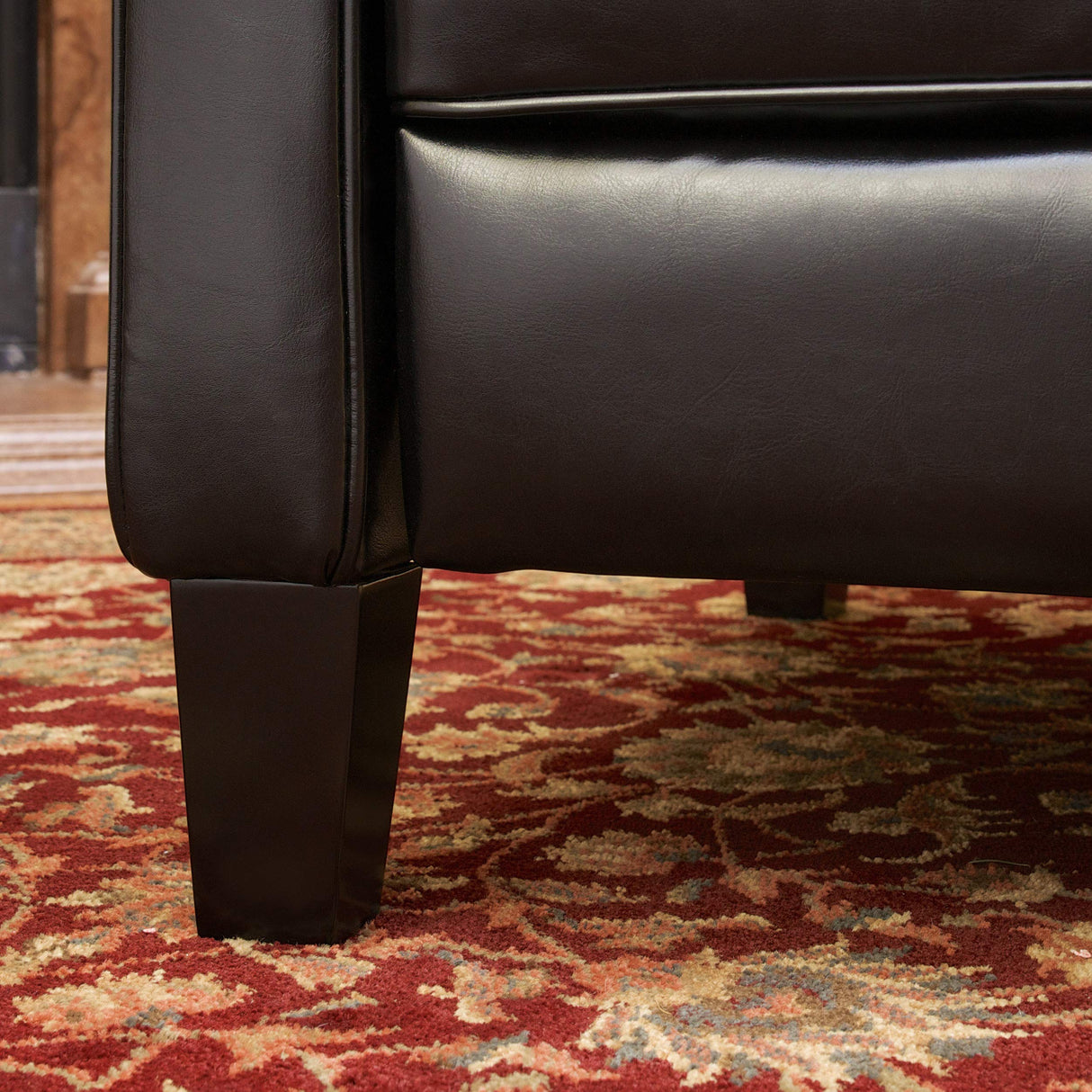 GDFStudio Lucas Space-Saving Leather Recliner | Perfect for Home or Office | Ideal Furnishing Option for Smaller Living Spaces GDFStudio