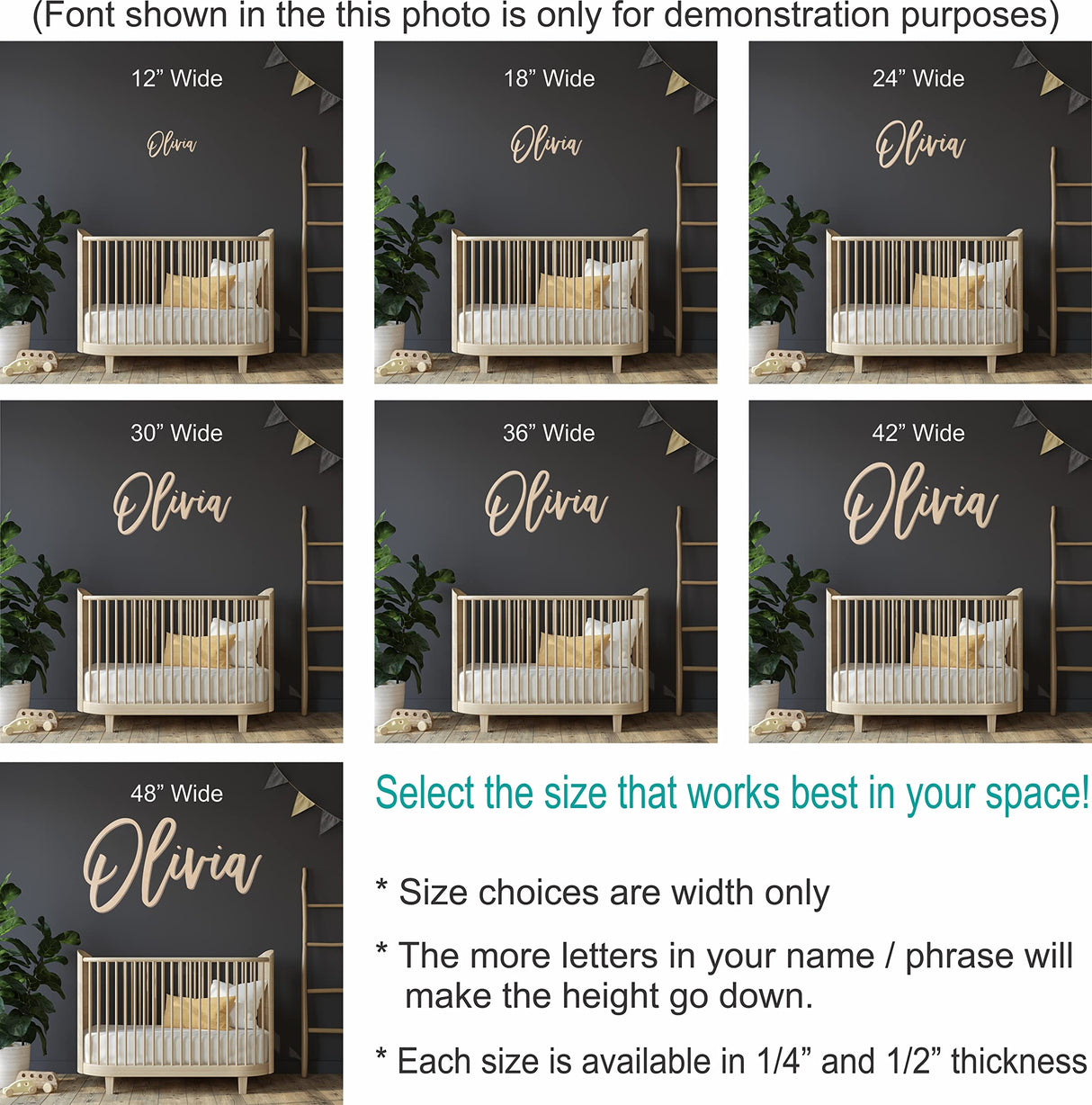 Wood Name Sign, Wood Letters, Custom Name Sign, Name Sign for Nursery, Baby Name WallTag