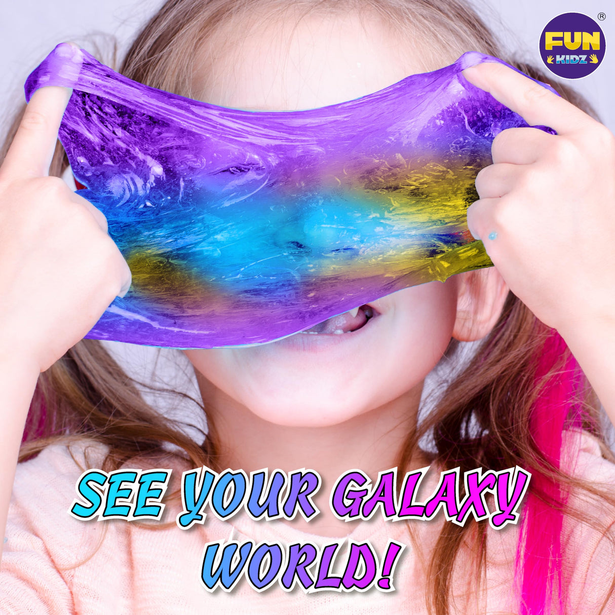 Toy Galaxy Slime Kit for Boys Girls 10-12, FunKidz Ultimate Metallic Slime Making Kit for Kids Ages 8-10 D.I.Y. Glow, Galactic, Fun Slime Gifts FUN KIDZ