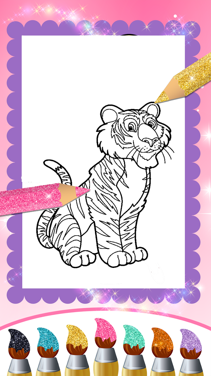 Tiger Coloring Book & Drawing Lessons, Wild Cats and Jungle Animals, Nature Coloring AnyReskin