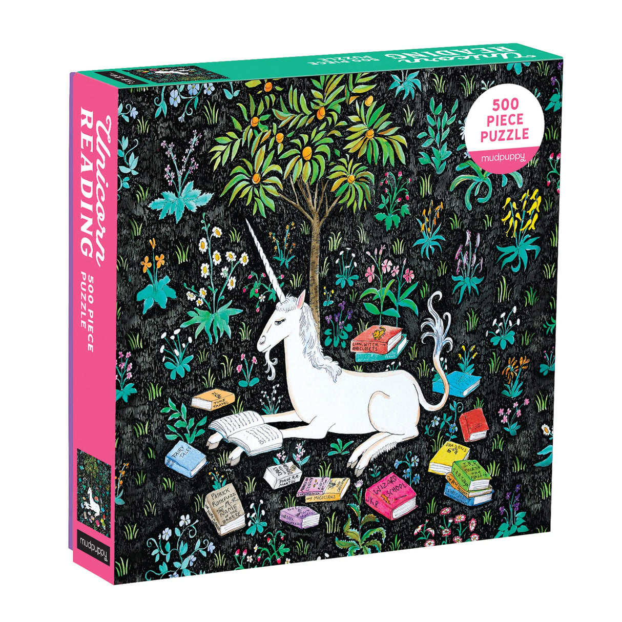 Mudpuppy 500 Piece Unicorn Jigsaw Puzzle for Families, Reading Unicorn Puzzle for Girls and Families with Fun Theme Abrams