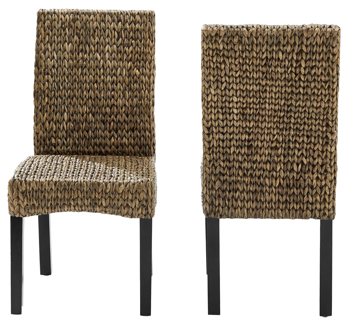 Crosley Furniture Edgewater Handwoven Natural Fiber Rattan Dining Chairs Set of 2, Seagrass Crosley Furniture