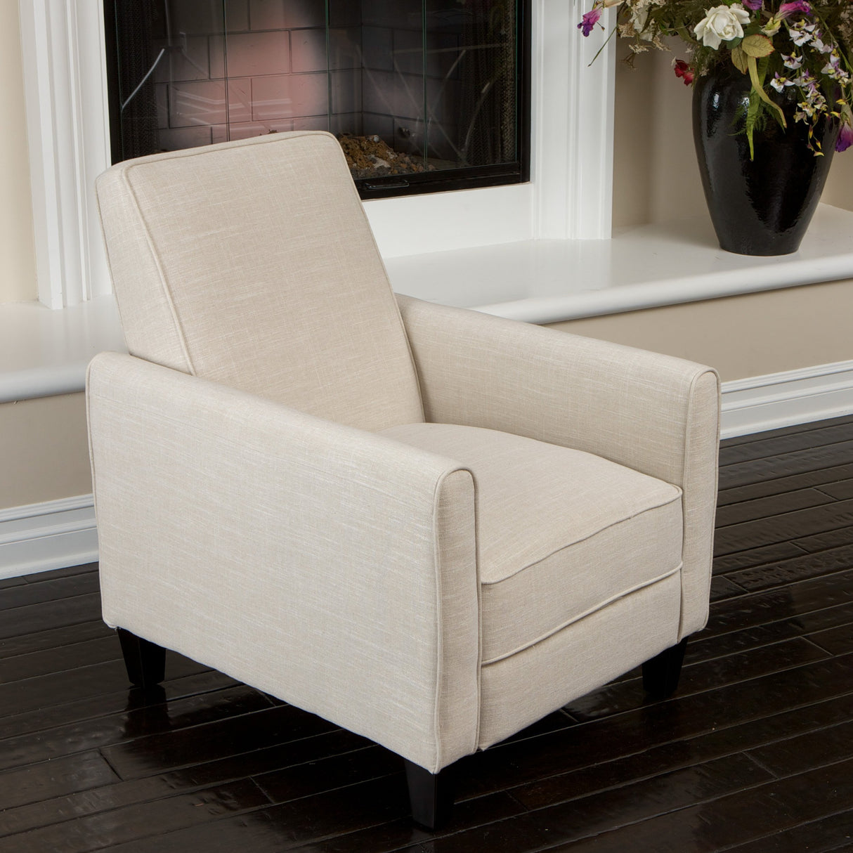 Christopher Knight Home Darvis Fabric Recliner Club Chair, Light Beige 34D x 26.75W x 36.25H in Christopher Knight Home