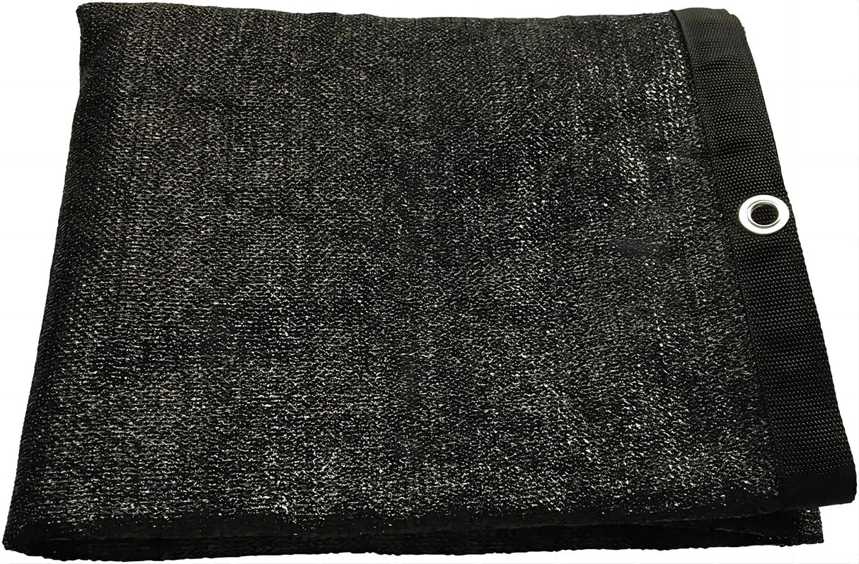Shatex 90% Shade Cloth 10x20ft Hanging-up Sunblock Shade Panel, Black, 12 Bungee Balls Shatex