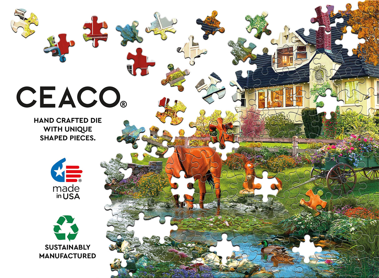 Ceaco - David Maclean - Memories On The Farm - 1000 Oversized Piece Jigsaw Puzzle Ceaco