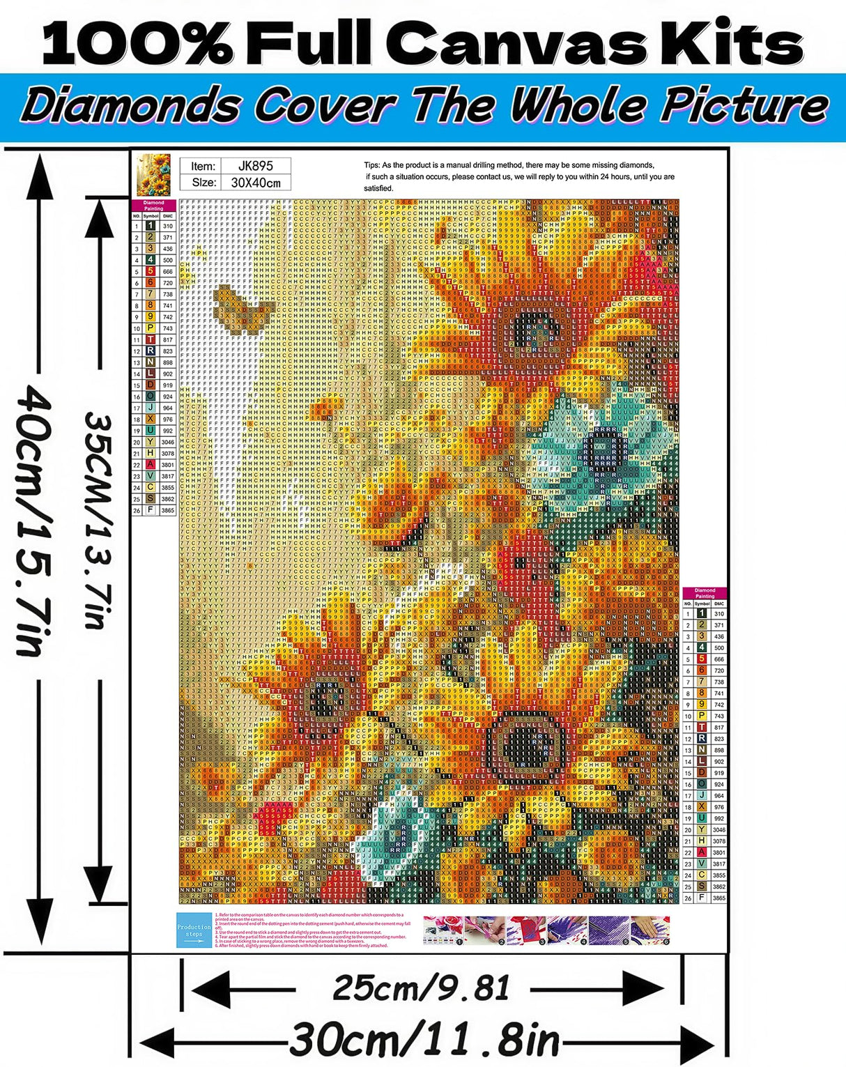 Acelii Fall 5D Diamond Art Kits for Adults Beginners,Sunflower DIY Full Round Drill Diamond Painting Kits,Autumn Paint by Diamonds Dots Gem Art Easy,Home Wall Decor 11.8x15.7 Inch Acelii