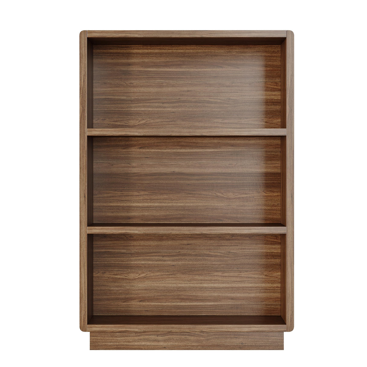 ChooChoo 3-Tier Bookcase, Wooden Bookshelf, Farmhouse Bookshelf with Open Storage, Tall Bookcase for Bedroom and Home Office, Brown Walnut ChooChoo