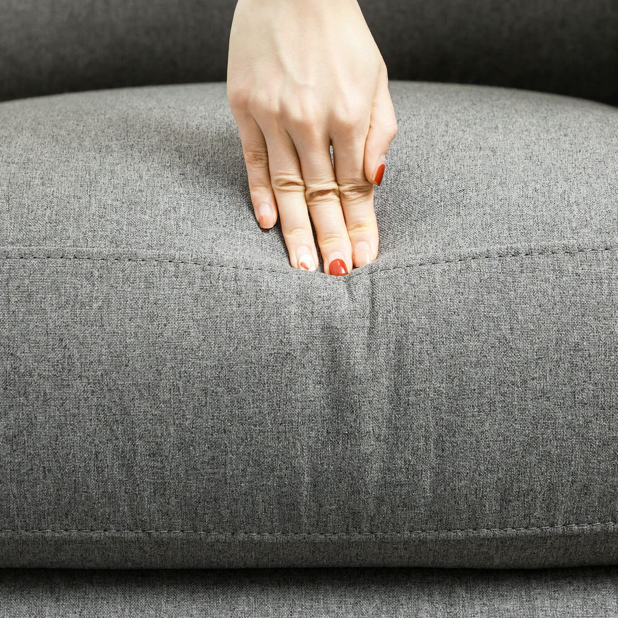 HOMCOM 3 Seater Recliner Sofa with Manual Pull Tab, Fabric Reclining Sofa, RV Couch, Home Seating, Gray HOMCOM