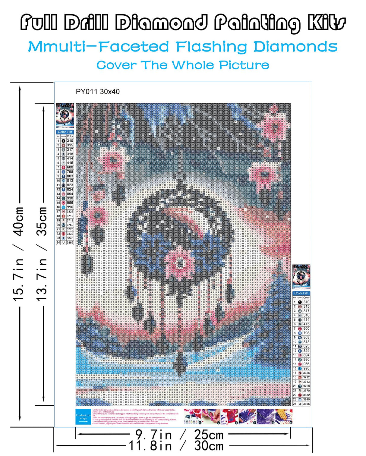 KINPLUB Dream Catcher Diamond Painting Kits for Adults, Fantasy Pink Flower 5D Diamond Art Kits for Beginners, DIY Full Drill Round Diamond Dots, Home Wall Decor 12 x 16 Inch KINPLUB