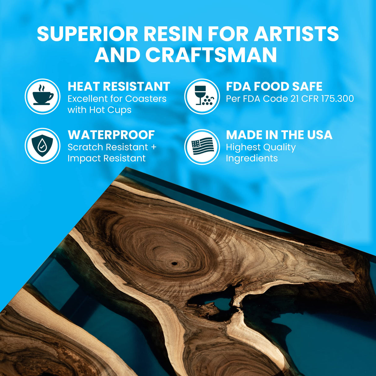 NAKED FUSION -Epoxy Resin Art Resin Diamond Clarity- Original Formula -The Artist's Resin for Coating, Resin Art, Geodes, Tabletop, Bar Top, Live Edge River Tables- Food Safe -Non-Toxic-2 Gallon KIT NAKED FUSION
