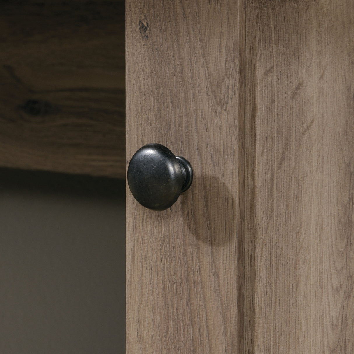 Sauder Harbor View Computer Desk, 66.14"D x 66.14"W x 30.28"H , Salt Oak finish Sauder