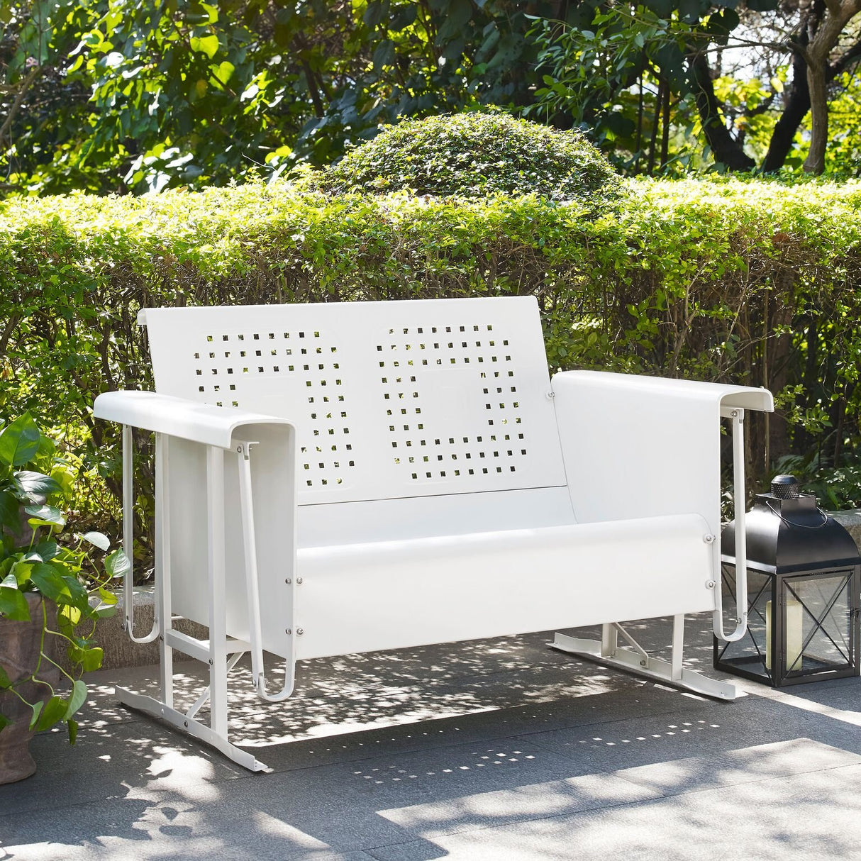 Crosley Furniture Bates Loveseat Glider - White Crosley Furniture