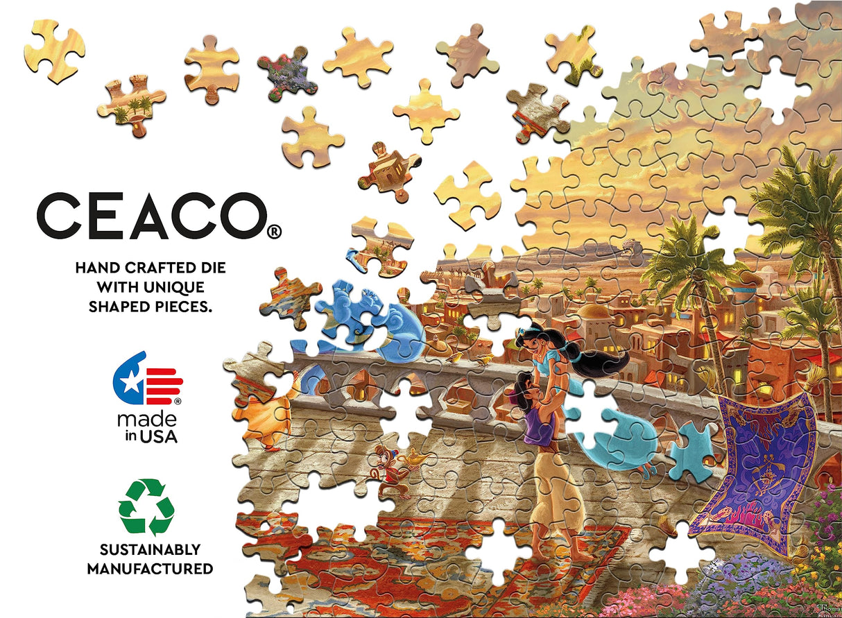 Ceaco - 4 in 1 Multipack - Disney - Thomas Kinkade - (4) 500 Piece Jigsaw Puzzles Ceaco