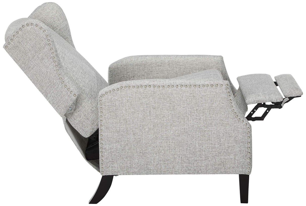 GDFStudio Christopher Knight Home Wescott Traditional Fabric Recliner, Light Grey Tweed GDFStudio