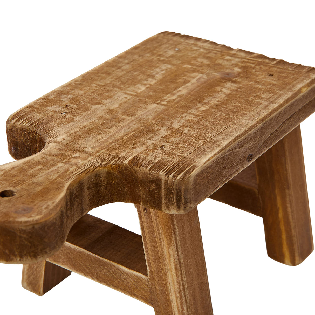 Creative Co-Op Small Wood Pedestal with Handle Creative Co-Op