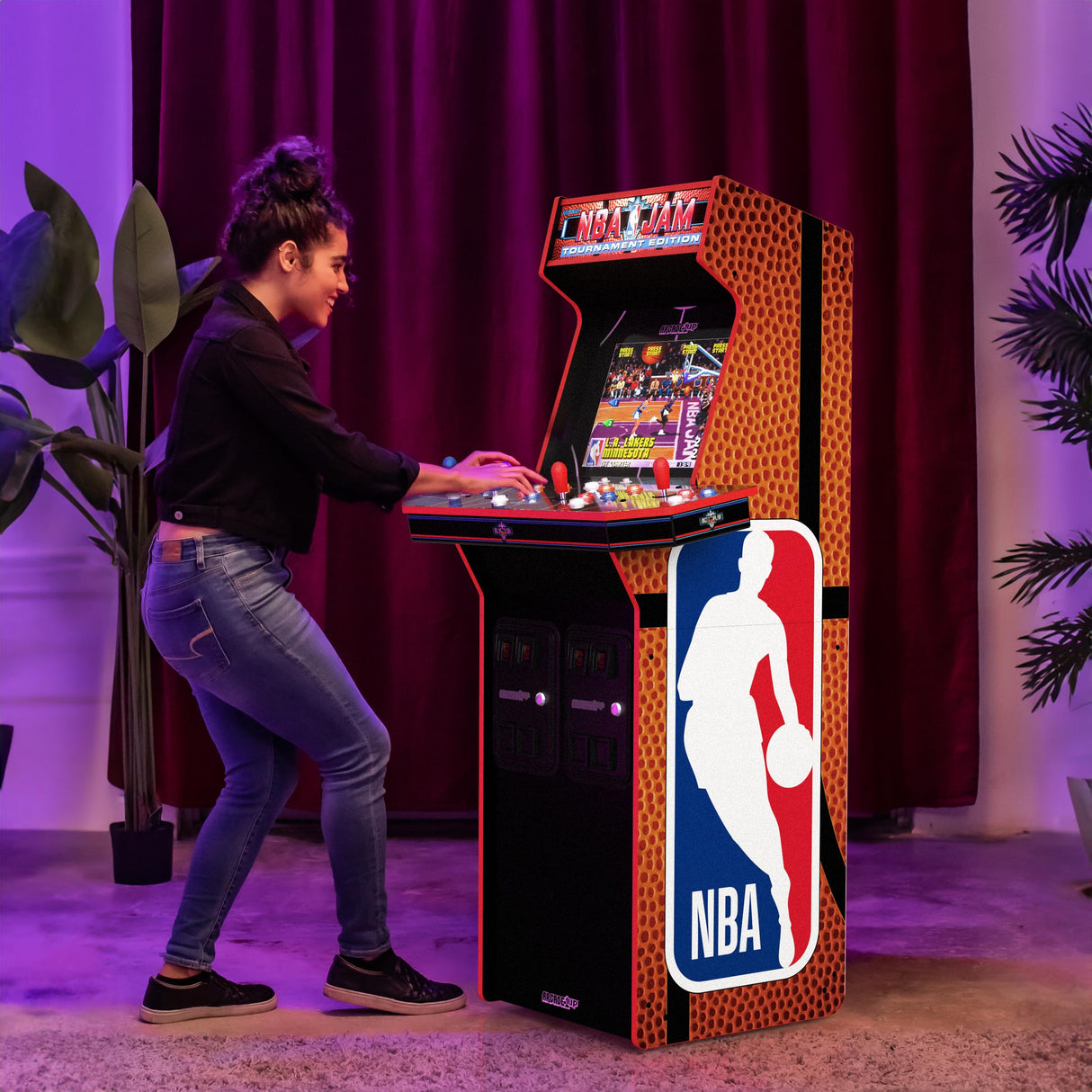 Arcade1Up NBA Jam 30th Anniversary Deluxe Arcade Machine, built for your home, 5 foot tall cabinet with 3 classic games ARCADE1UP