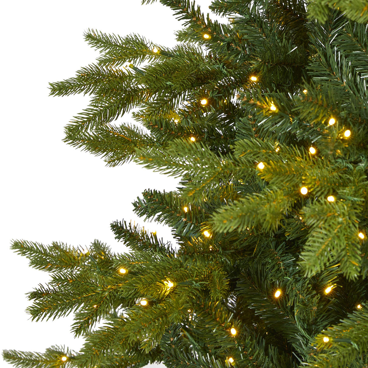 Nearly Natural 10ft. Belgium Fir Natural Look Artificial Christmas Tree with 1050 Clear LED Lights Nearly Natural