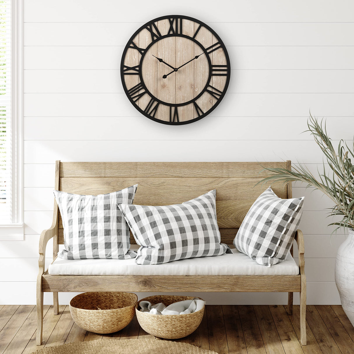 La Crosse Clock 404-3450A 19.7-Inch Harper Wood Quartz Analog Wall Clock La Crosse Technology