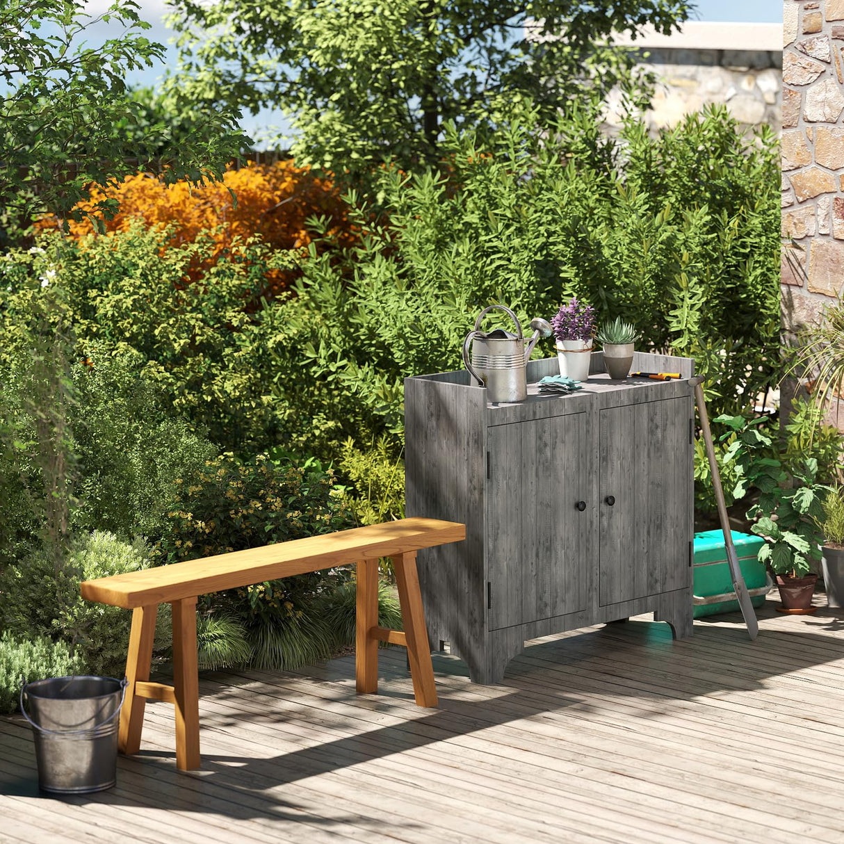 RUBAPOSM Handmade Solid Wood Noodle Bench 45 in Long Farmhouse Bench for End of Bed Entryway Slim Shoe Storage Stool Entry Stool Hallway Dining Farmhouse or Living Room RUBAPOSM