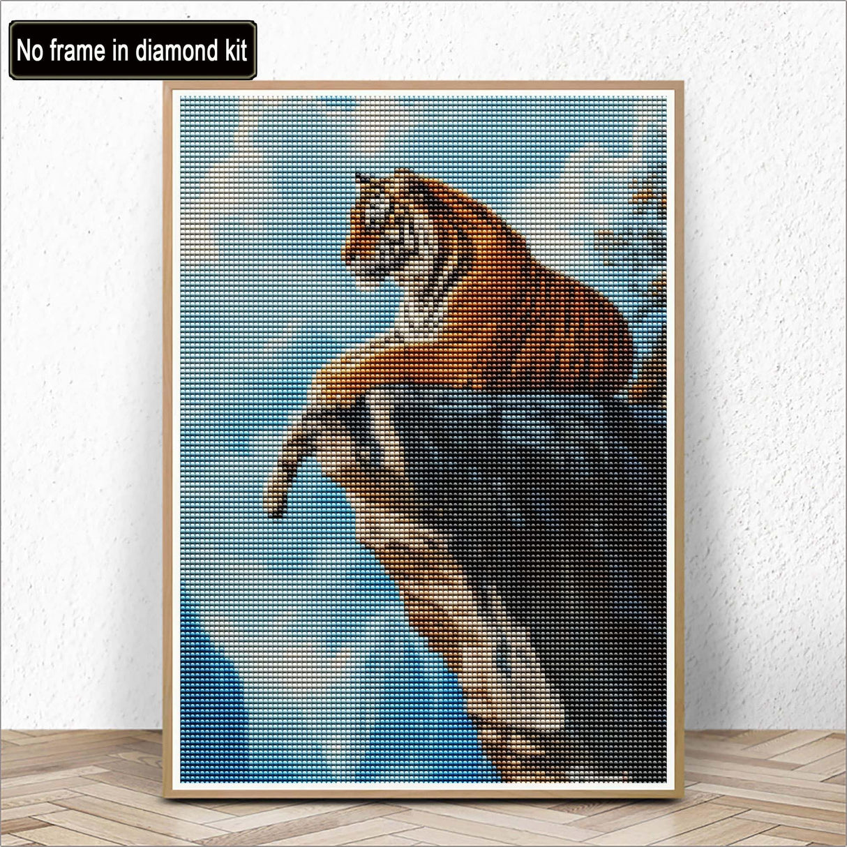 Kaliosy 5D Diamond Art Kits for Adults Tiger by Number Kits, Diamond Painting Art Animal DIY Full Drill Crystal Craft Cross Stitch Embroidery Decoration (12x16 inch) 30x40 cm Kaliosy