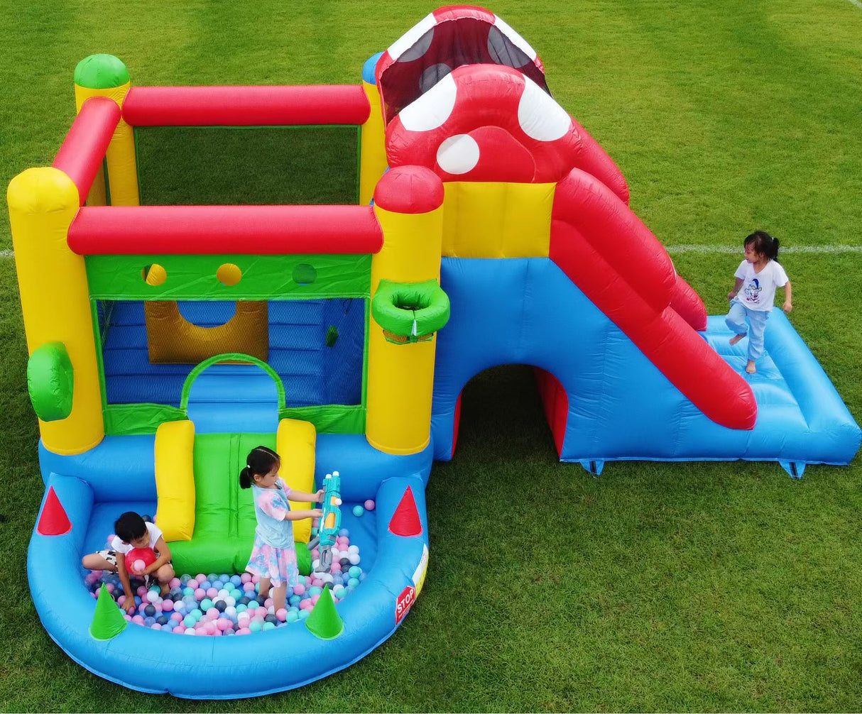 18FT Commercial Bounce House for Kids 5-12 Large,100% PVC Inflatable Bounce House for Adults, Double Slides, Ball Pit, Kids Large Bounce House, Outdoor Indoor Big Adult Bounce House w/Blower 18x15x9FT Relunch