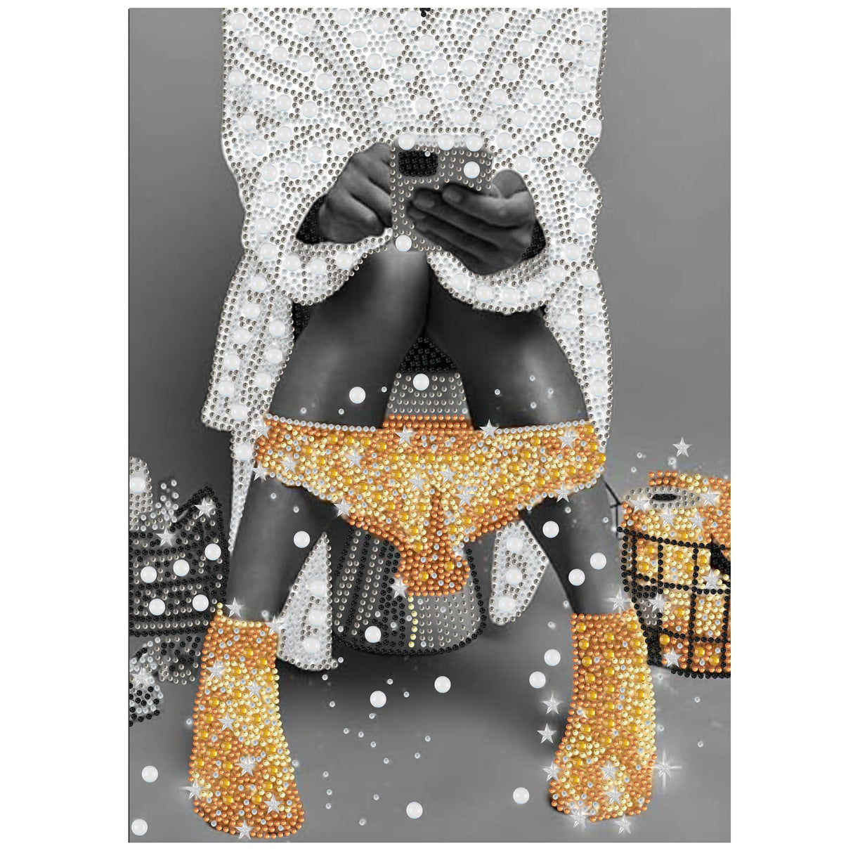 KUFWKEY Toilet Diamond Art Kit for Adults,Diamond Painting Kits for Beginners,5D Special Shaped Diamond Art Painting,DIY Handicrafts,Mosaic Diamond dots for Bathroom Decor,11.81x15.7 inch KUFWKEY