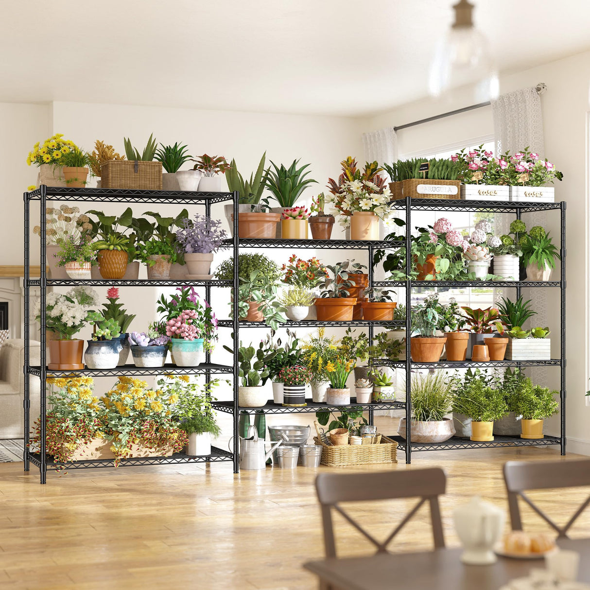 DurayLoly 6 Tier Storage Shelves 75H Adjustable Metal Shelving Rack, 1200LBS Wire Shelving Rack for Storage Unit, Metal Shelves for Pantry Shelves, Garage, Kitchen, 75" Hx 36" Wx 18" D DurayLoly