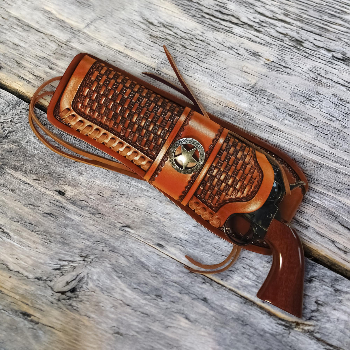 Realeather Leather, Wild West Holster Kit, Brown Realeather