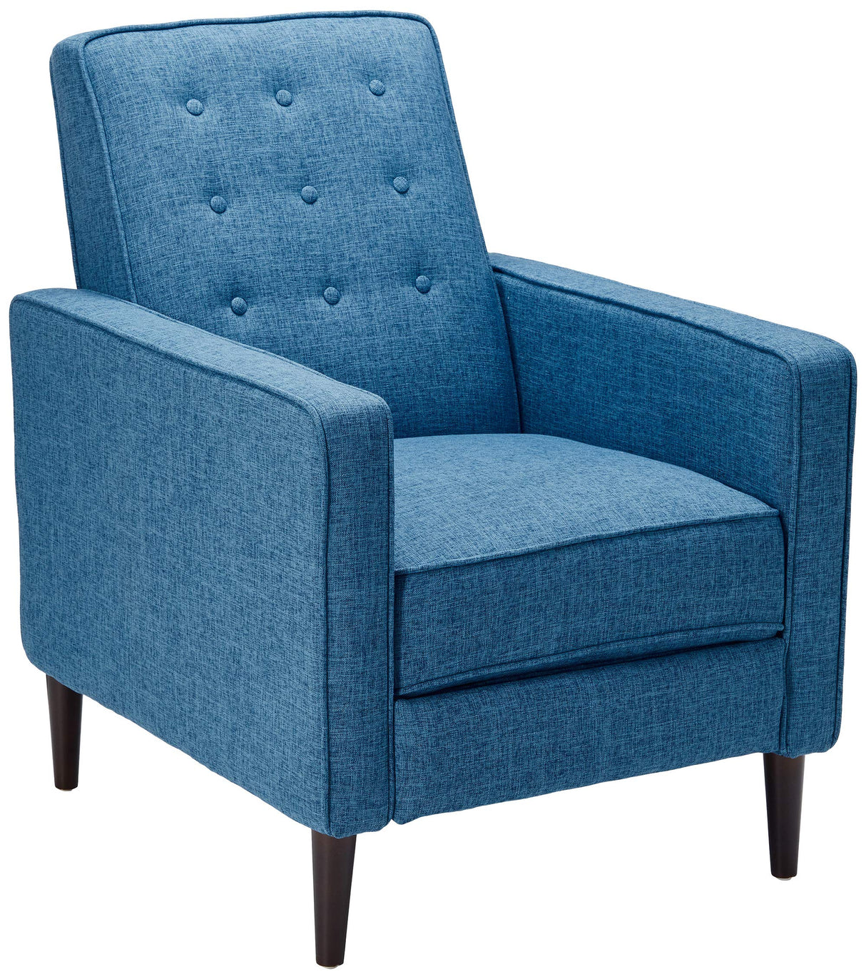 Christopher Knight Home Macedonia Mid Century Modern Tufted Back Fabric Recliner (Muted Blue). GDFStudio