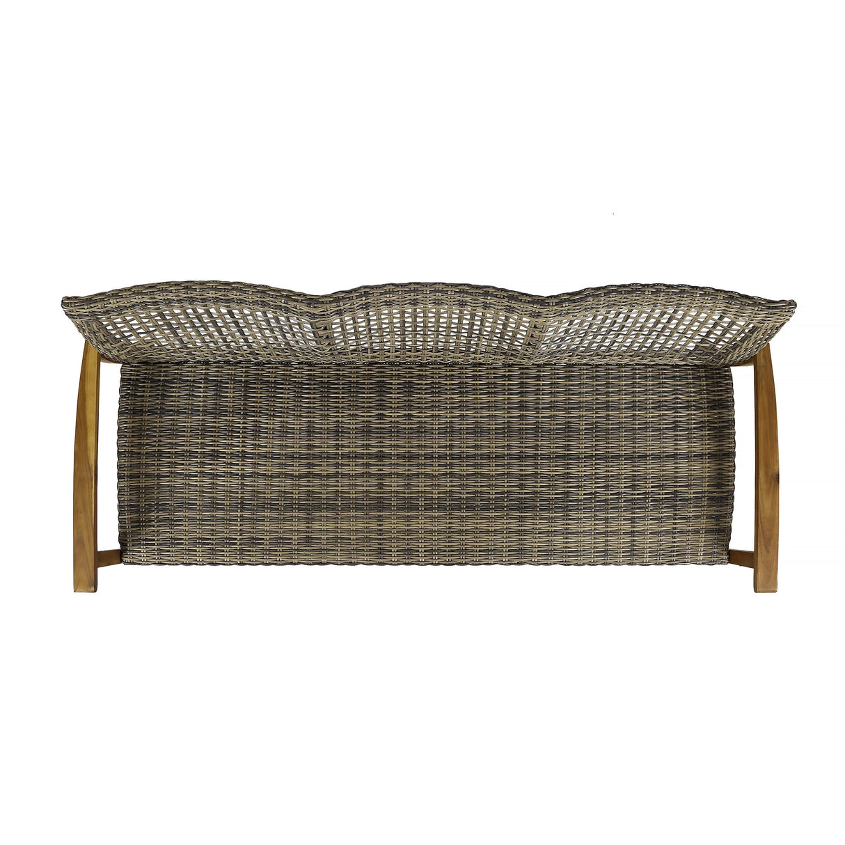 Christopher Knight Home Marcia Outdoor Wood Sofa, Wicker, 75.50 x 31.00 x 31.50, Gray, Natural Stained Finish Christopher Knight Home