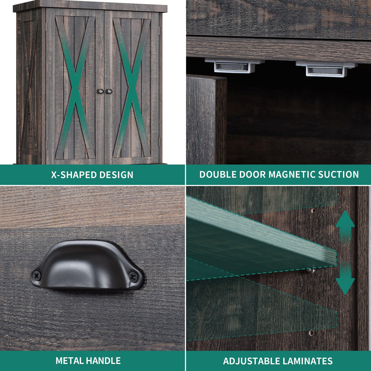 YITAHOME 72'' Farmhouse Kitchen Pantry, Wood Kitchen Storage Cabinets with Drawer and Adjustable Shelves, Kitchen Versatile Storage for Kitchen, Dining Room, Living Room, Dark Rustic Oak YITAHOME