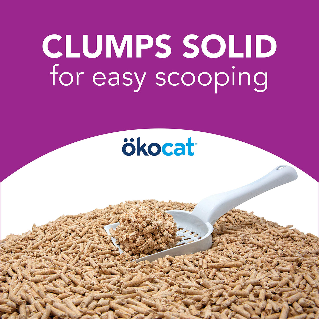 ökocat Less Mess Low Tracking Wood Clumping Cat Litter Mini- Pellets, Unscented, 14.8 pounds - Natural Ingredients, Stops Odor, Clumps Solid, 99% Dust Free, Great for Long-Hair Breeds, All Cats ÖKOCAT