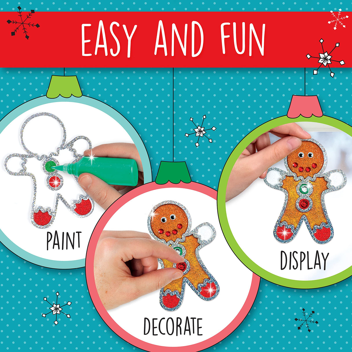 Creativity for Kids Holiday Easy Sparkle Window Art Craft Kit: Create 7 Window Art Designs, Holiday Crafts, Christmas Crafts for Kids Ages 6-8+, Christmas Activities for Kids Creativity for Kids