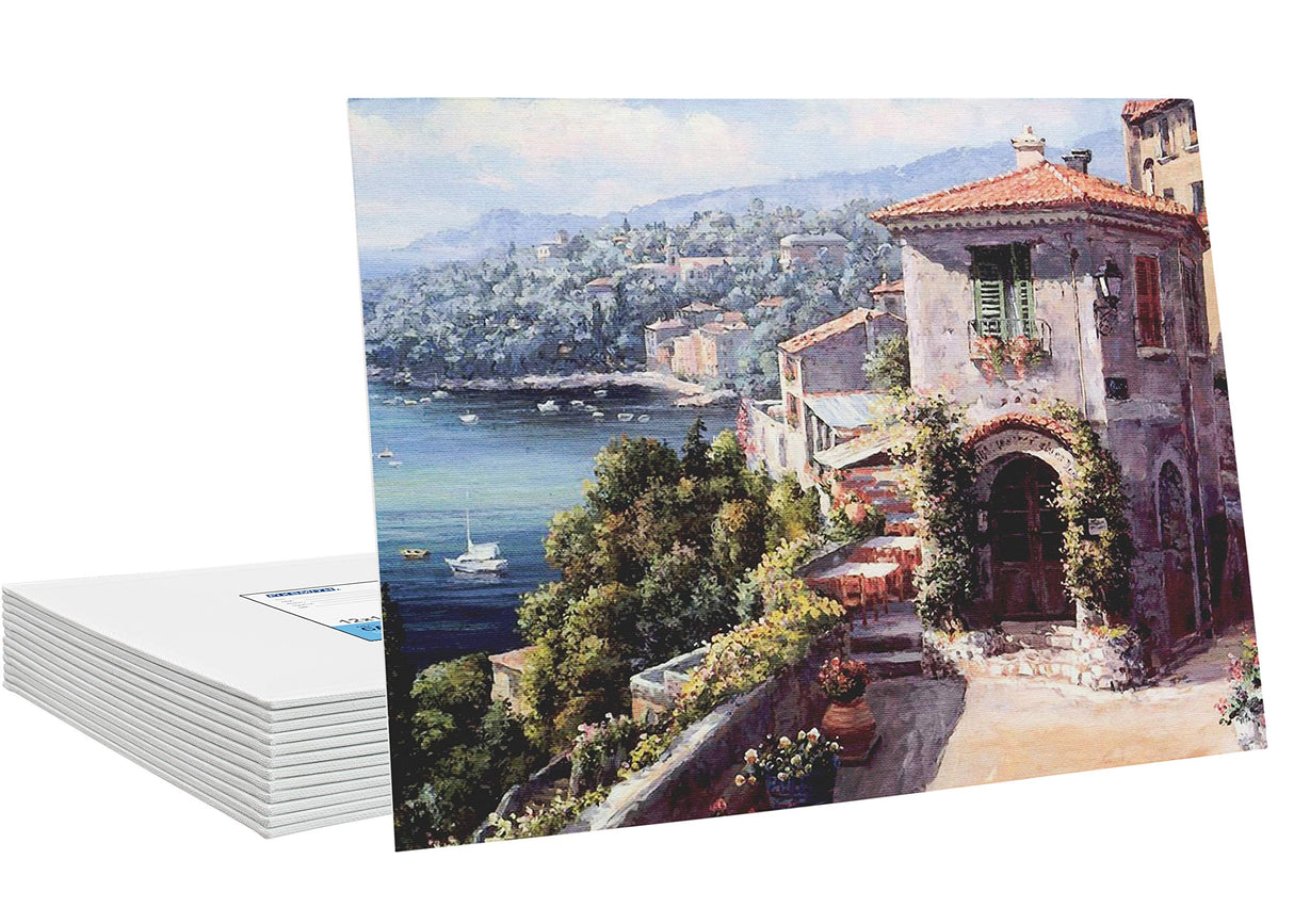 FIXSMITH Canvas Boards for Painting 12x16 Inch, Super Value 12 Pack White Blank Canvas Panels, 100% Cotton Primed, Painting Art Supplies for Professionals, Hobby Painters, Students & Kids FIXSMITH