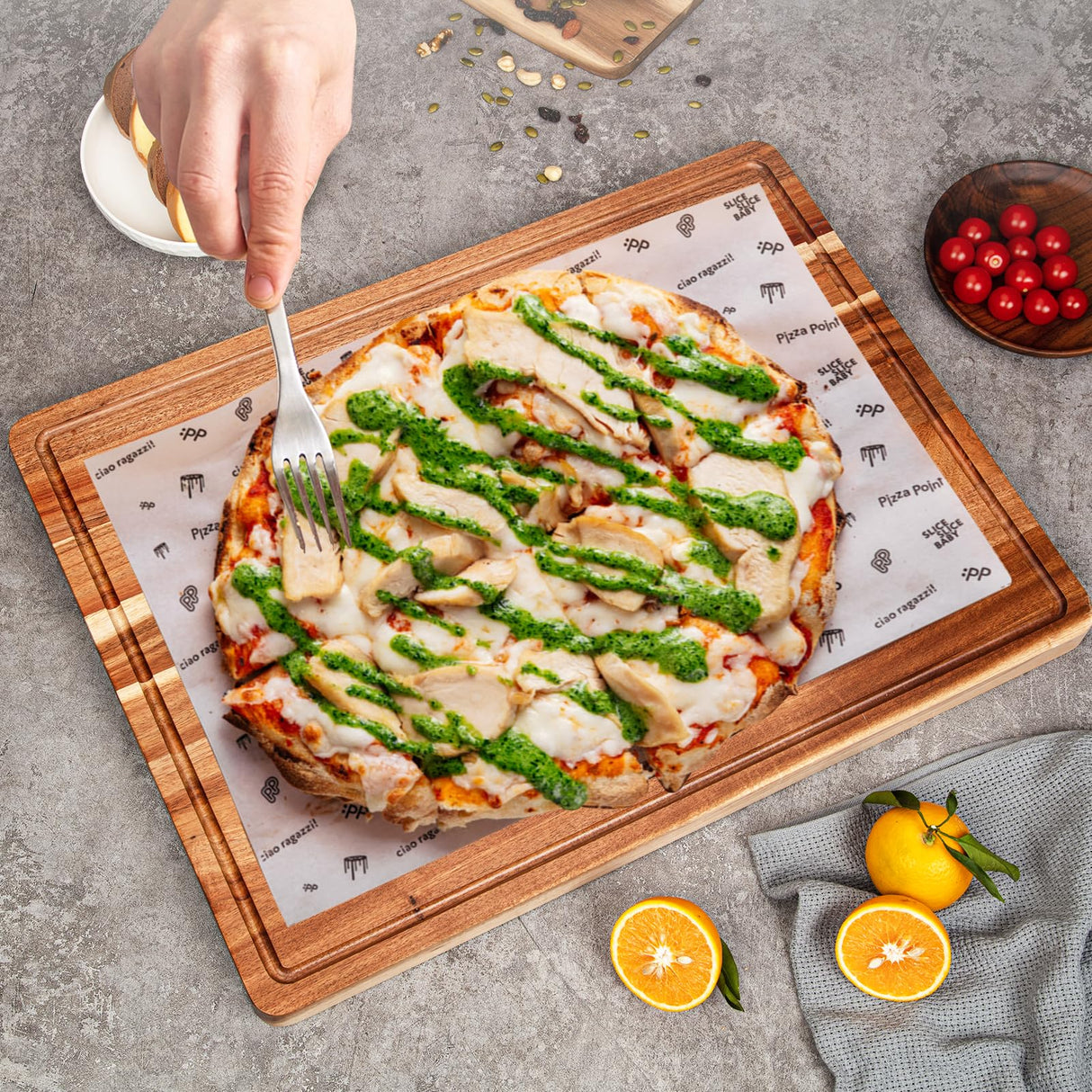 Extra Large Wood Cutting Board for Kitchen, 24" x 18" Acacia Wood Large Butcher Block Cutting Board with Juice Groove, Thick Wooden Chooping Board Carving Board for Meat Turkey Vegetables GAOMON