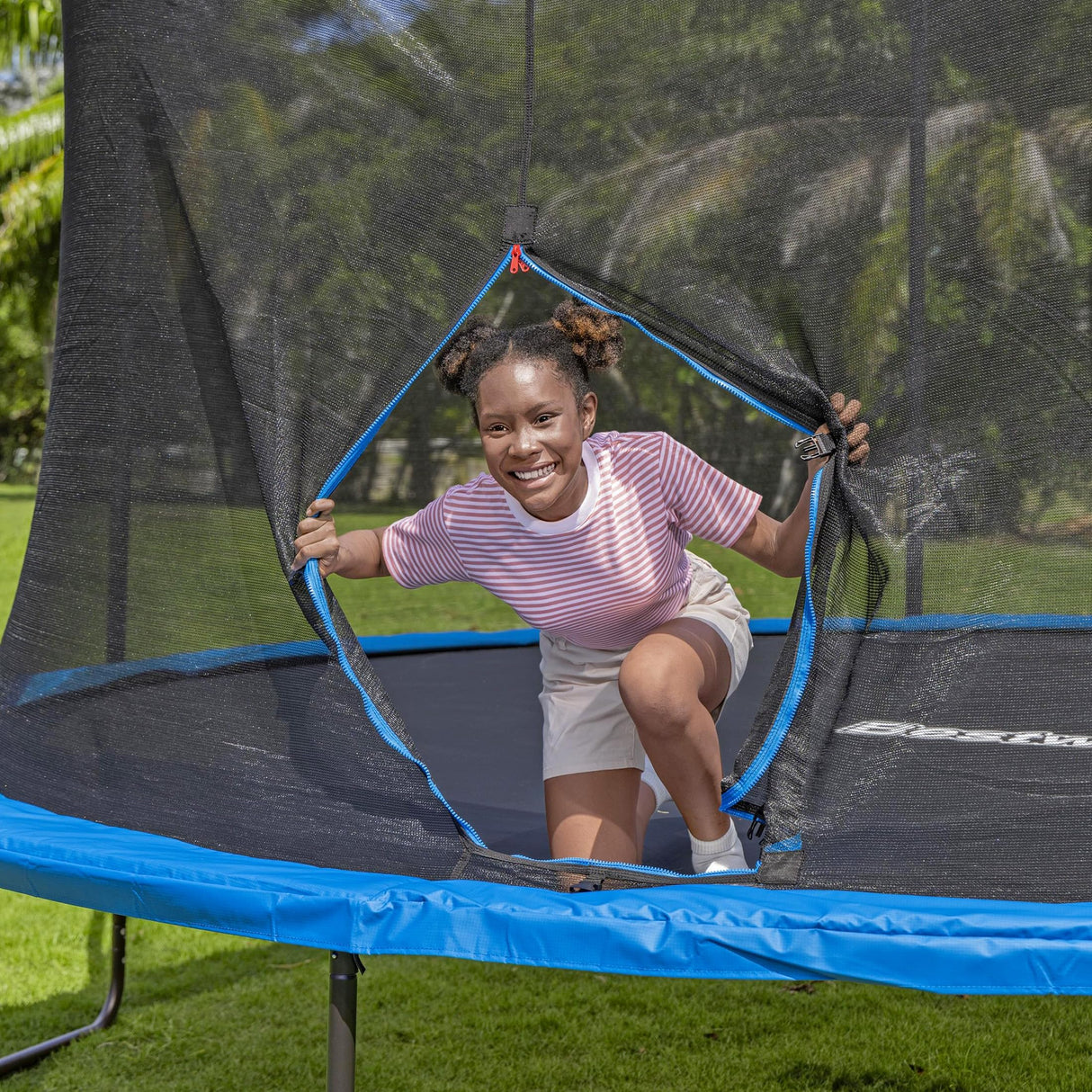 Bestway Xtreme Air 15 FT Outdoor Trampoline for Kids and Adults, No-Gap Security Enclosure Net, Foam-Padded Poles, Fast & Easy Assembly, ASTM Approved Bestway