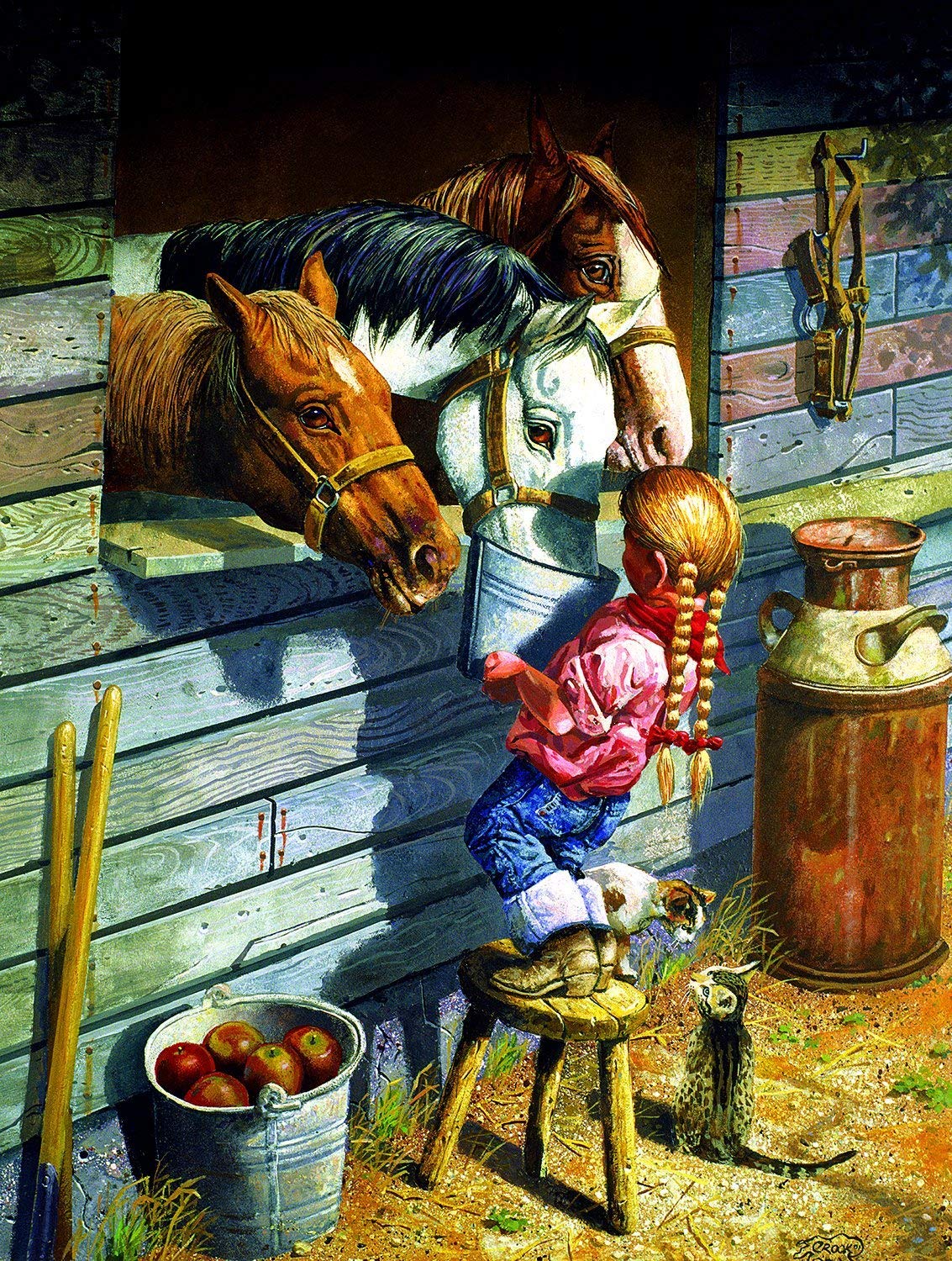 SUNSOUT INC - Working Girl - 500 pc Jigsaw Puzzle by Artist: Don Crook - Finished Size 18" x 24" - MPN# 36048 SunsOut