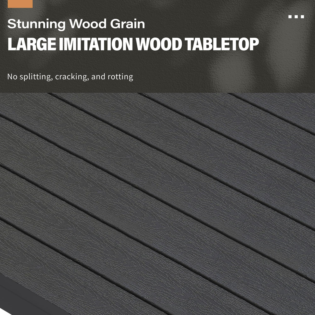 Solaste Aluminum Outdoor Coffee Table, All-Weather Rectangle Metal Patio Coffee Table Furniture for Balcony, Garden, Indoor or Outdoor Use, Black Solaste