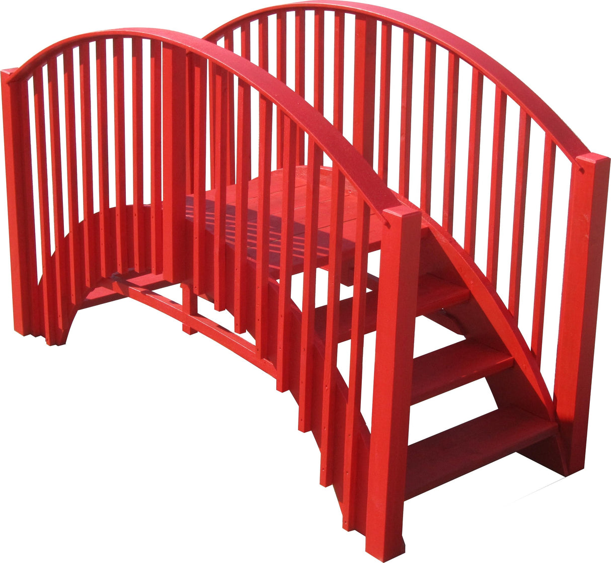 SamsGazebos Imperial Japanese Wood Garden Bridge 8 ft SamsGazebos