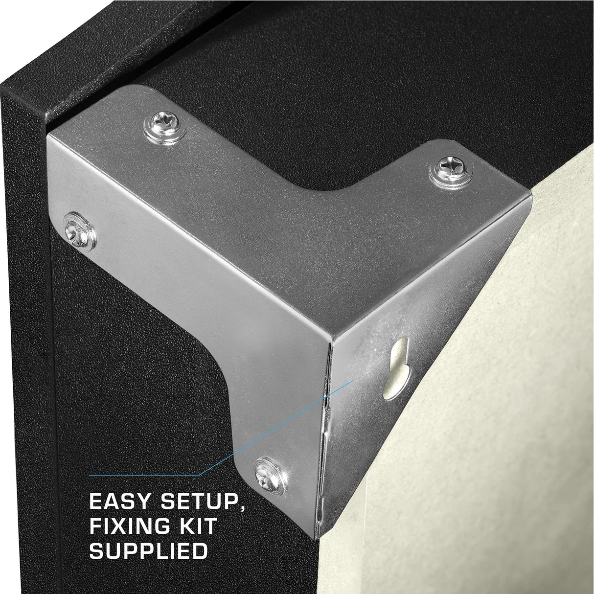 Mission Darts Heavy Duty Deluxe Wooden Dartboard Cabinet, Black, (CAB010) Mission Darts