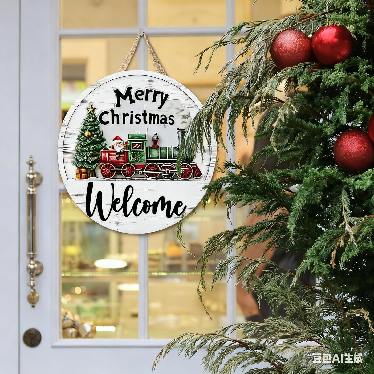 Walasis Welcome Sign for Front Door: 13pcs Interchangeable Christmas Winter Decor - Housewarming Gifts for New Home Seasonal Wreaths Outdoor Holiday All Season Decorations Walasis