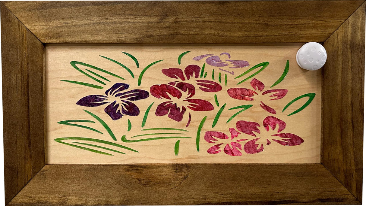 Concealed Gun Cabinet with Flowers Scene - Secure Wall Mounted Hidden Gun Safe To Securely Store Your Gun & Home Self Defense Gear by Bellewood Designs Bellewood Designs