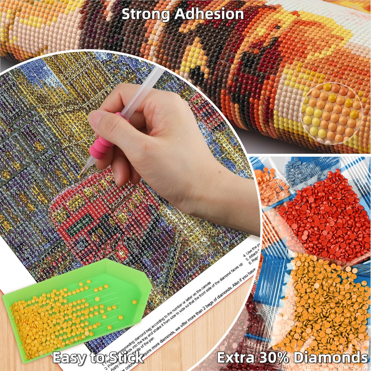 Lxmsja London Street Diamond Art Kits for Adults, Big Ben Diamond Painting Kits for Beginners, 5D DIY Full Drill Gem Art Crafts for Adults, Home Wall Decor 12x16 inch Lxmsja