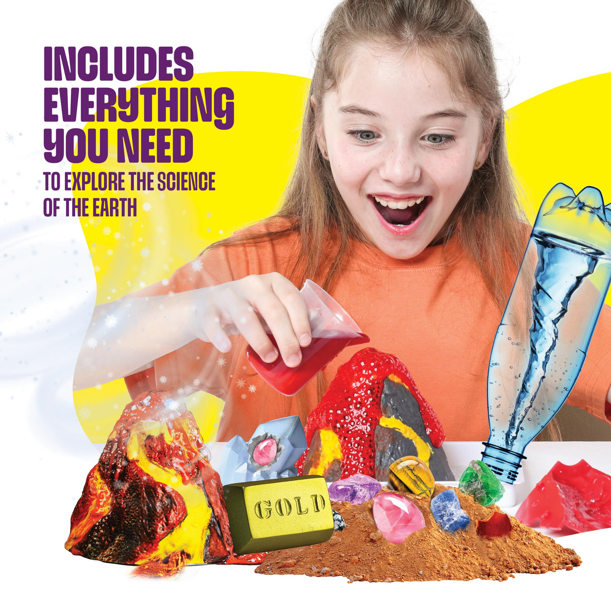 Dan&Darci Earth Science Kit for Kids - Kits for Kids Age 8-12, 8 9 10 Year Old Boy Birthday Gift - Gifts Boys & Girls - Volcano Experiments - STEM Toys Ages 8-10 Dan&Darci